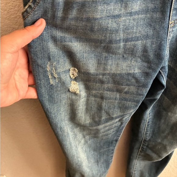 Free People Brady Medium Light Wash Denim Suspender Overalls 27 - Picture 10 of 16